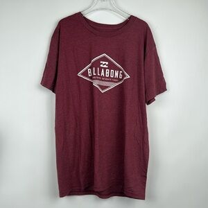 Billabong Moyer Soft Crew Neck Short Sleeve T-shirt Men’s Size Large Maroon